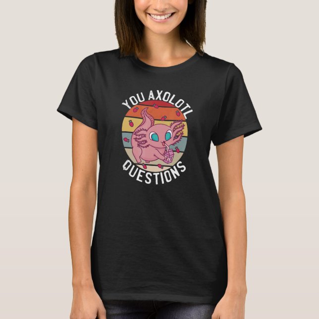 Camiseta Você Axolotl questiona Strawberry Milshake Rosa (Frente)