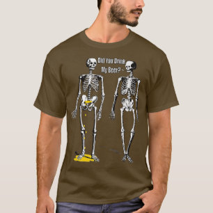 Camiseta Você Bebeu Meu Esqueleto De Dia de as Bruxas engra