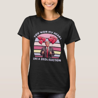 Camiseta Você conquistou meu coração como uma eleição engra