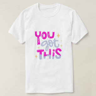 Camiseta Você Consegue Design de Tipografia Motivacional