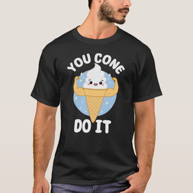 Camiseta Você Consegue Fazê-Lo Bela Comida Kawaii (Frente)