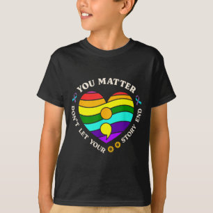 Camiseta Você Coração Arco-íris de Conscientização sobre Pr