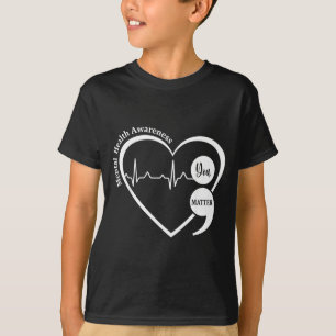 Camiseta Você Coração Verde Ponto e Vírgula Conscientização