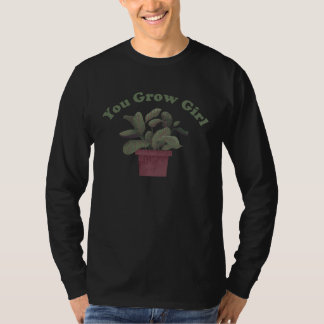 Camiseta Você Cresce Garota   Trocadilho de Planta