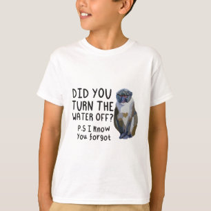 Camiseta Você Desligou A Água Do Macaco Do Pântano?