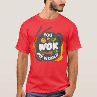 Camiseta Você Despertou Meu Cozinhar Asiático No Mundo Wok