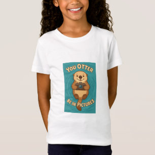 Camiseta Você deve estar em fotos com uma lontra de mar cúb