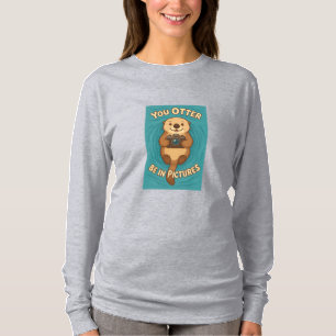 Camiseta Você deve estar em fotos com uma lontra de mar cúb