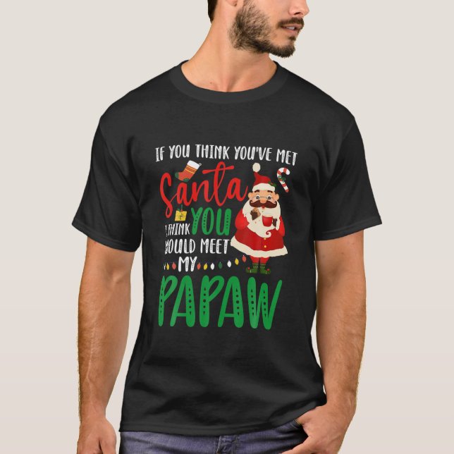 Camiseta Você Deveria Conhecer Os Meus Papais noeis De Nata (Frente)