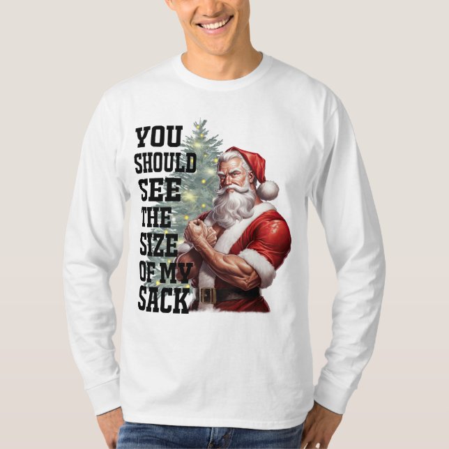 Camiseta Você Deveria Ver O Tamanho De Minhas Leves Longas (Frente)