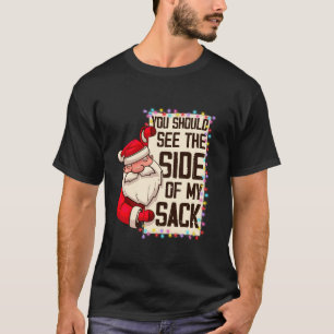 Camiseta Você Deveria Ver O Tamanho Do Meu Saco Papais noei