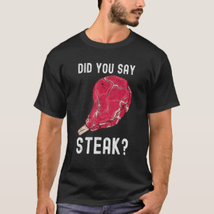 Camiseta Você Disse Bife Carne Crua Bife Carne Comida Carne