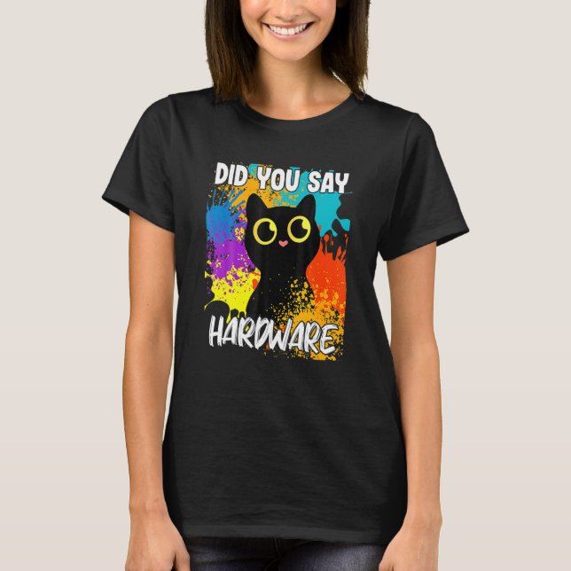 Camiseta Você Disse Hardware Gato Preto (Frente)