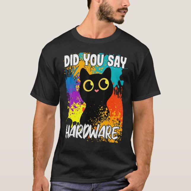 Camiseta Você Disse Hardware Gato Preto (Frente)