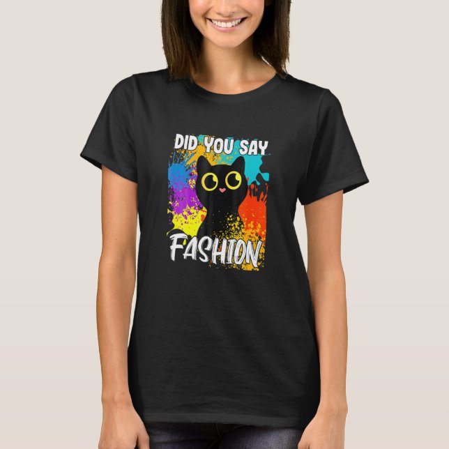 Camiseta Você Disse Moda Gato Preto (Frente)