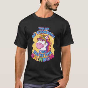 Camiseta Você Diz Ser Hetero Eu Digo Saber O Gay De Arco-Ír