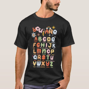 Camiseta Você é alfabeto, aprende ABCs Boy Readi