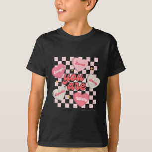Camiseta Você É Amado Digno O Suficiente Coração De Doce Pr