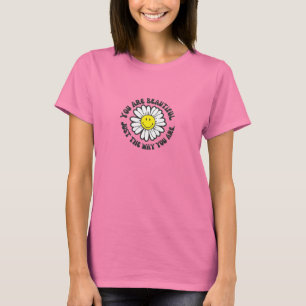 Camiseta Você É Bela Daisy Retro Positiva
