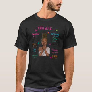 Camiseta Você É Bela Vitoriosa Suficientemente Forte E Incr