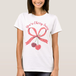 Camiseta Você é Cherry Sweet Cute Cherry Arco Pun