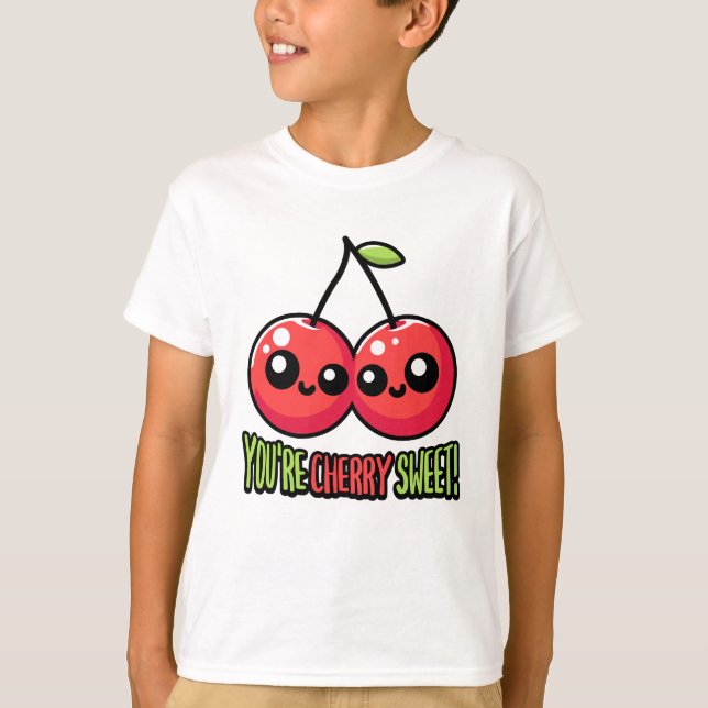 Camiseta Você é Cherry Sweet! Cute Cherry Pun (Frente)
