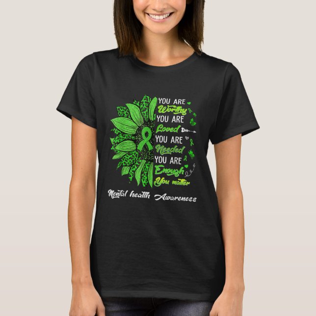 Camiseta Você É Digno Amado Necessário O Suficiente Saúde M (Frente)