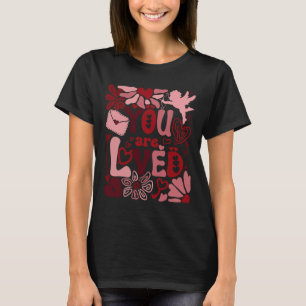 Camiseta Você é Digno Floral Belo Amado Suficiente Bíblia
