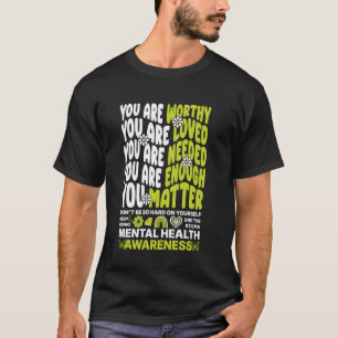 Camiseta Você é Digno Você é Amado Conscientização sobre Sa