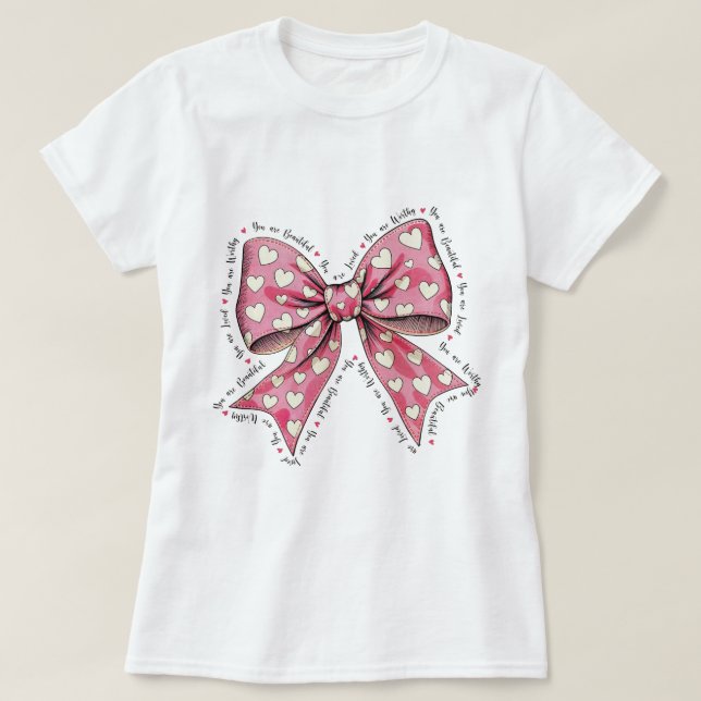Camiseta você é digno você é linda (Frente do Design)