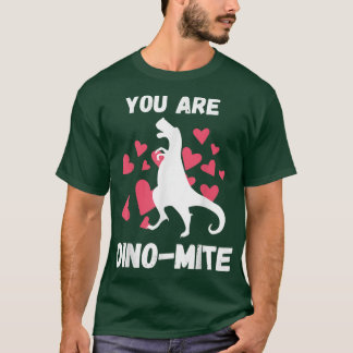 Camiseta Você É Dinomite Coração Dia de os namorados Dinoss