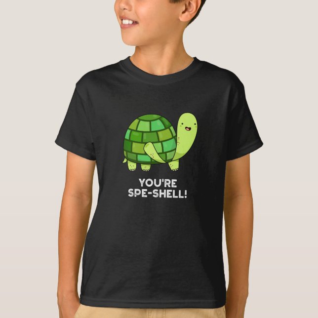 Camiseta Você é Engraçado Engraçado Tortoise Pun Escuro BG (Frente)