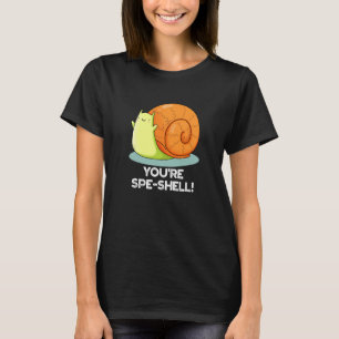 Camiseta Você é Espi-ral Fofa Caracol Piada Fundo Escuro