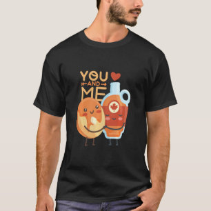 Camiseta Você E Eu Pancake E Mapear Namorados De Xarope