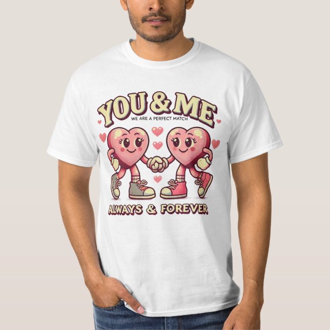 Camiseta Você e eu somos namorados iguais (Frente)