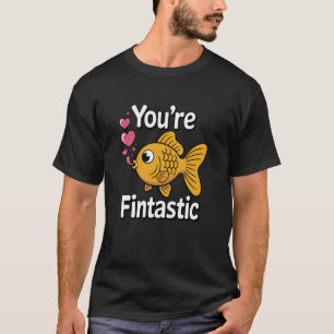 Camiseta Você é Fintástico Peixe Dourado Trocadilho Fofo Co