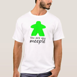 Camiseta Você é meu meeple - esboço verde do W.