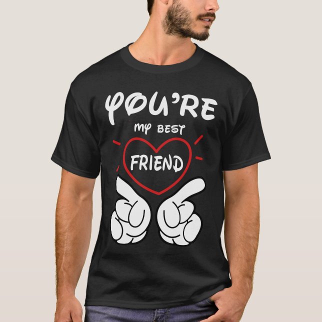 Camiseta você é meu melhor amigo Black T shirt (Frente)