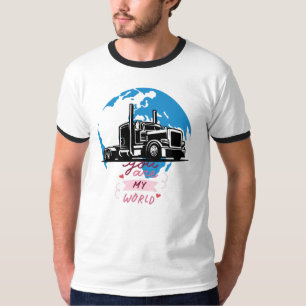 Camiseta Você É Meu Mundo Caminhão Romântico Motorista de C