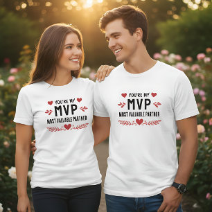 Camiseta Você É Meu MVP Parceiro Mais Valioso Amor Divertid