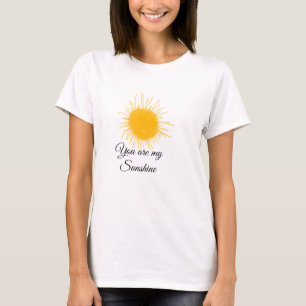 Camiseta você é meu raio solar amarelo alaranjado raios sol