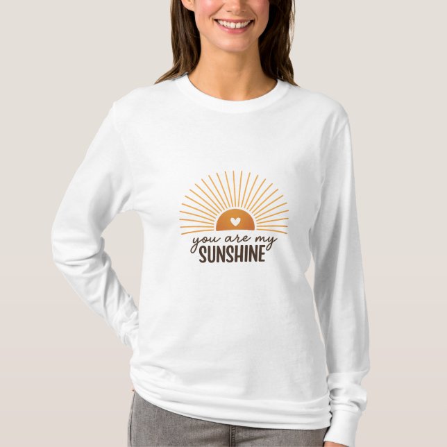 Camiseta Você É Meu Sol Design de Explosão Solar | Moderno  (Frente)
