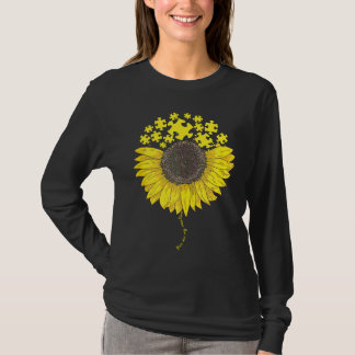 Camiseta Você É Meu Sol Puzzle de Autismo Girassol Autismo 