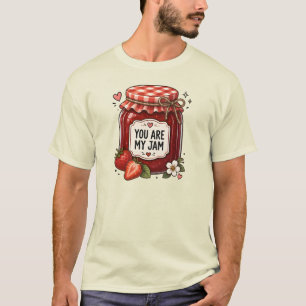 Camiseta Você É Minha Geleia Pote de Morango Fofo Estético