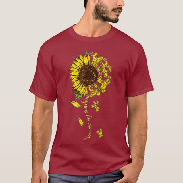 Camiseta Você É Minha Motocicleta Sunshine Sunflower Hippie (Frente)