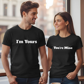 Camiseta Você é Minha Texto Personalizado Preto Mulheres Ca