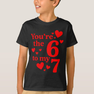 Camiseta Você é o 6 para o meu 7 Casais engraçados do Dia d