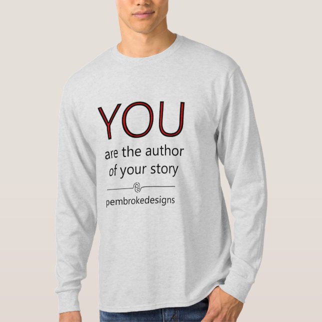 Camiseta Você é o autor da sua história (preto) (Frente)