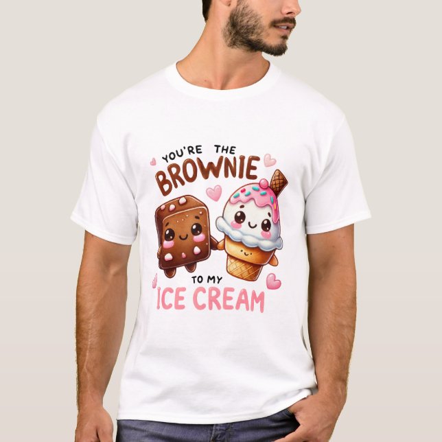 Camiseta "Você é o Brownie para o meu Sorvete - (Frente)