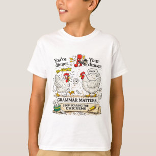 Camiseta Você é o Jantar Problemas de Gramática Engraçado C